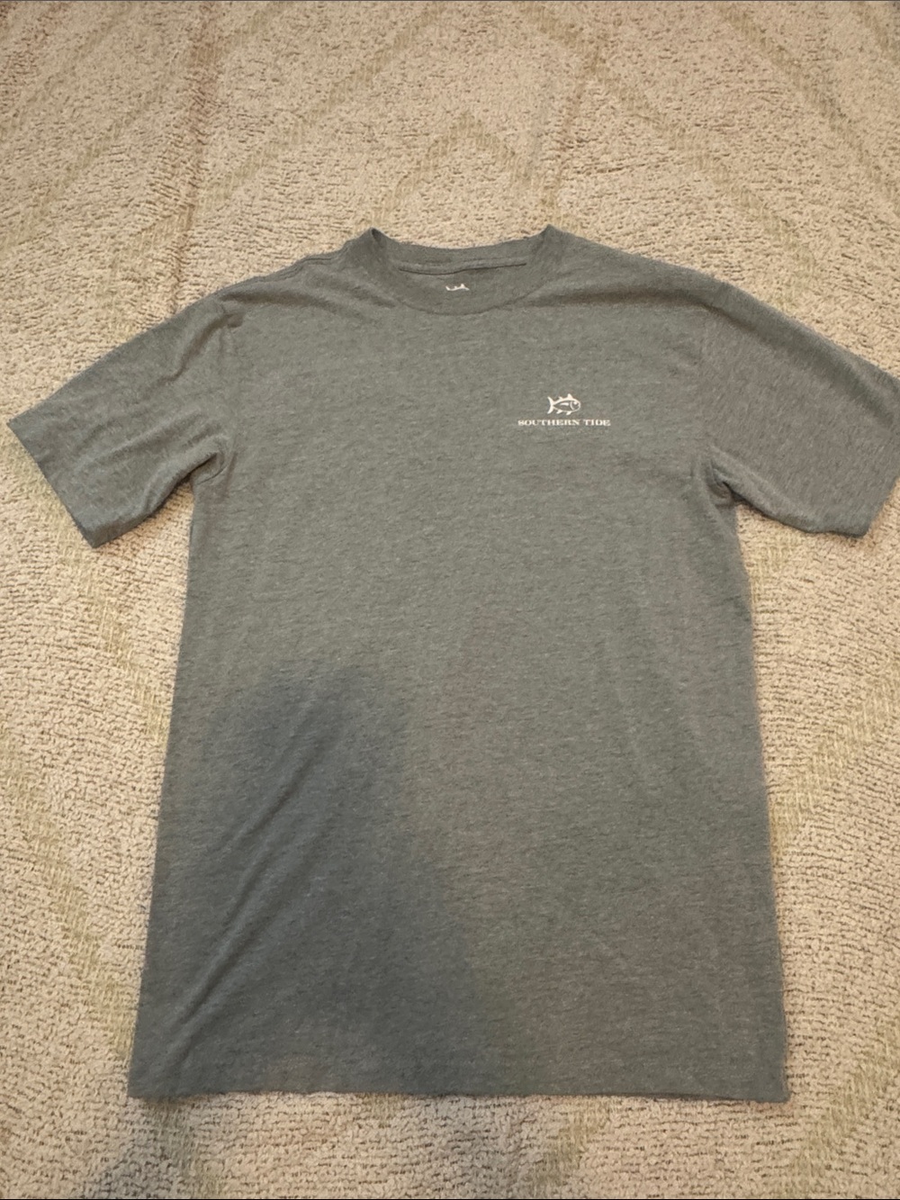 Southern Tide Boat Graphic Pocket Logo T-Shirt Gray XS Short Sleeve Tee